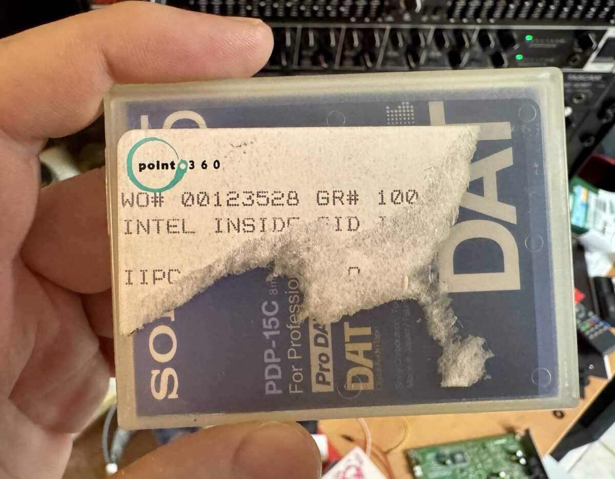 Intel “Bong” DAT Master – A piece of audio history!